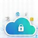 Secure cloud icon